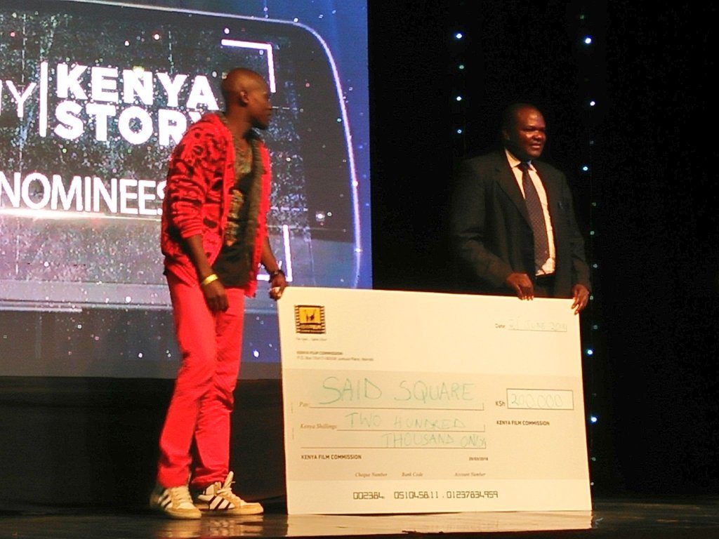 Imara Tv's Genexo Youth Group taking the 1st prize at KFC MyKenyaMyStory Film Competition