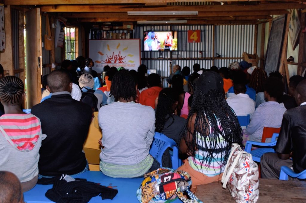 Screening of a TV Series at Mutuini School in Nairobi